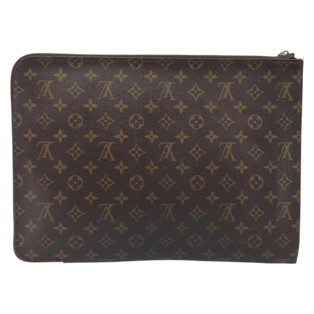 LOUIS VUITTON Monogram Posh Documents Clutch Bag LV Auth 206625