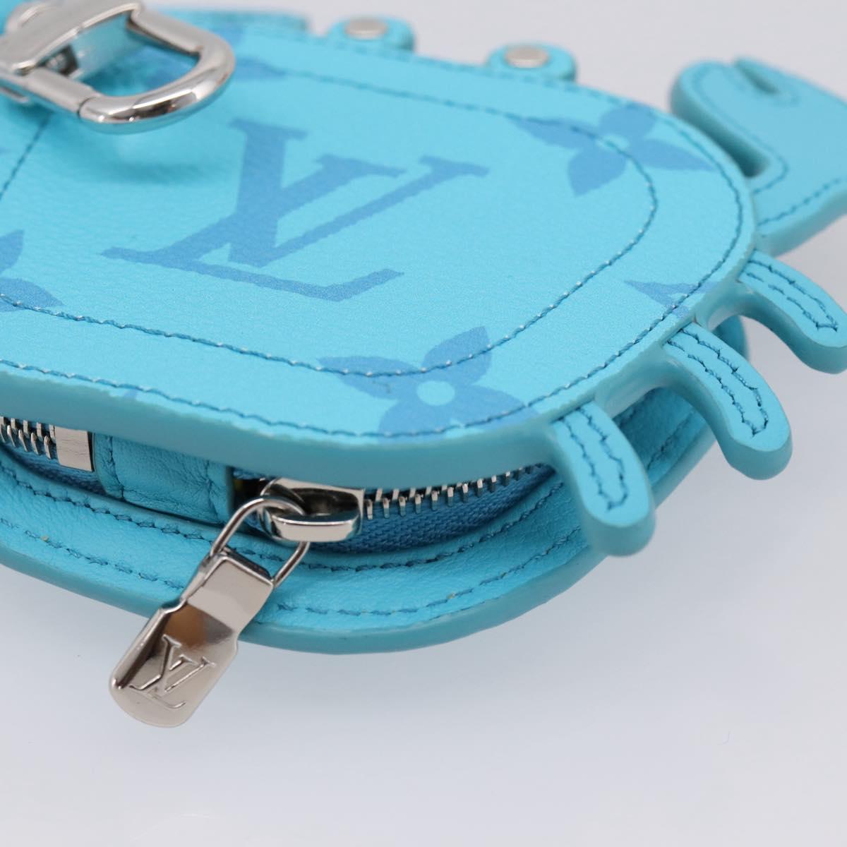LOUIS VUITTON Monogram LV Crab Bag Charm Light Blue M01930 LV Auth 206668SM