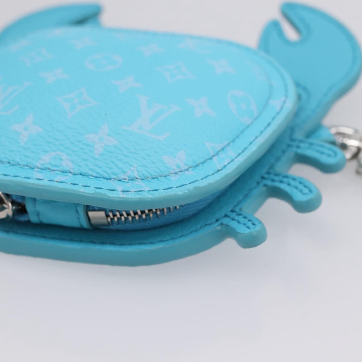 LOUIS VUITTON Monogram LV Crab Bag Charm Light Blue M01930 LV Auth 206668SM