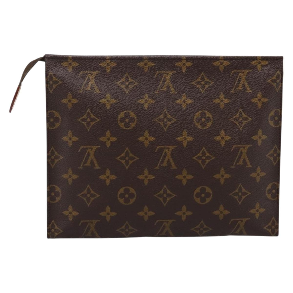 LOUIS VUITTON Monogram Poche Toilette 26 Pouch M47542 LV Auth 206675