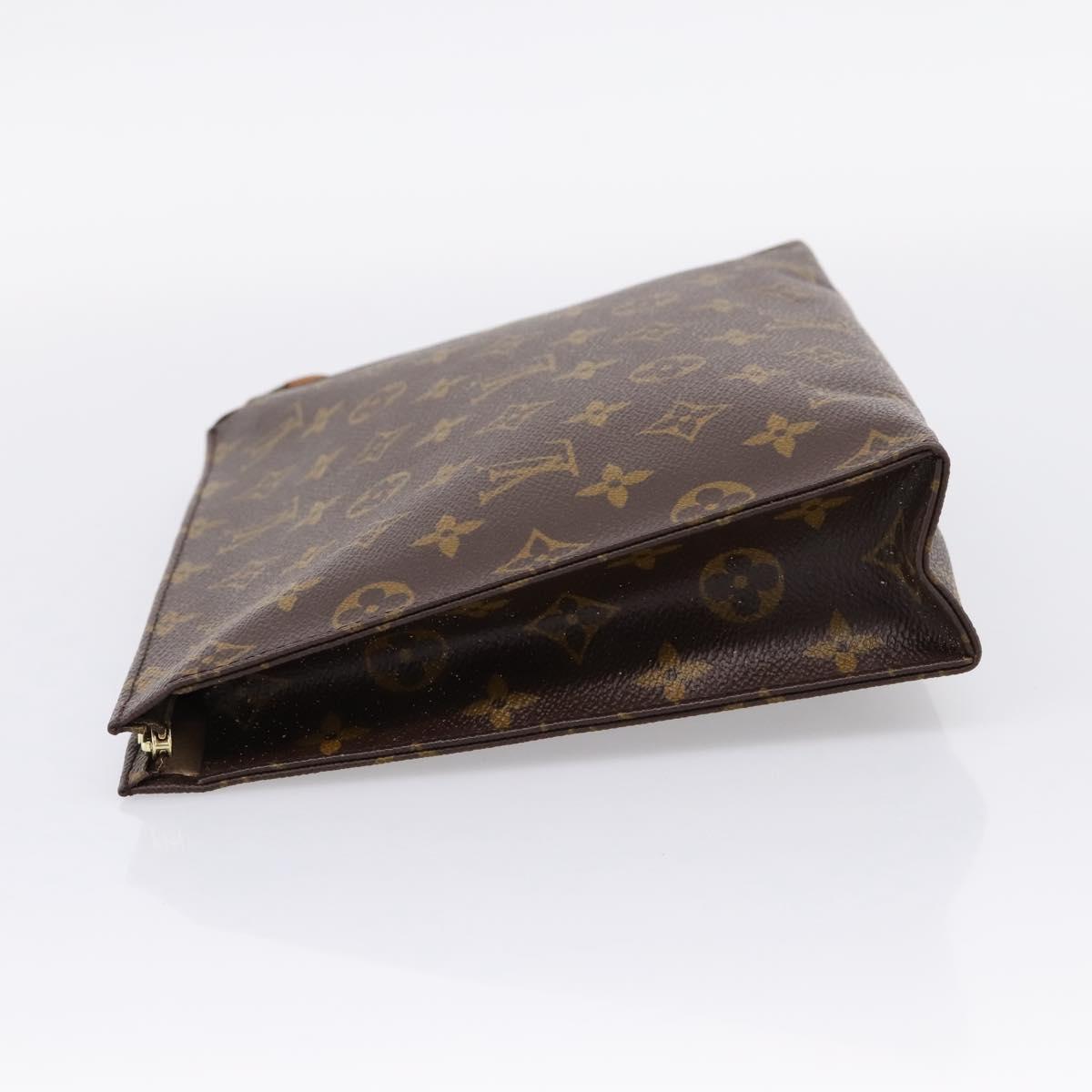 LOUIS VUITTON Monogram Poche Toilette 26 Pouch M47542 LV Auth 206675