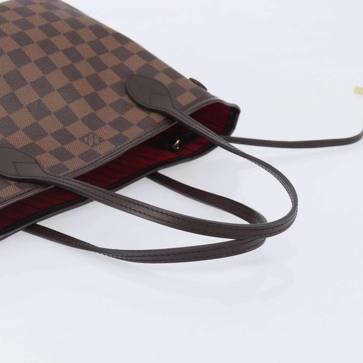LOUIS VUITTON Damier Ebene Neverfull PM Tote Bag N51109 LV Auth 206715V