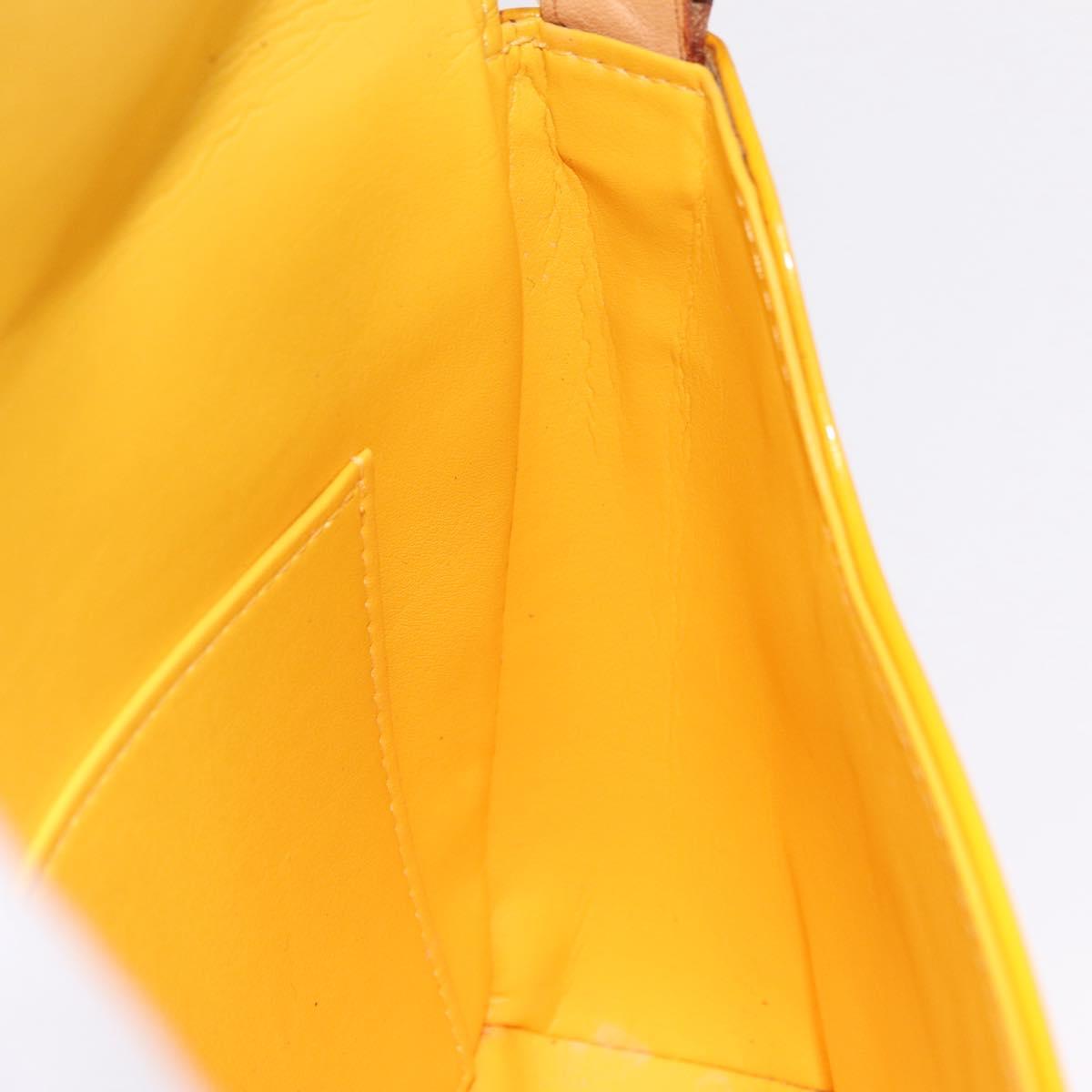 LOUIS VUITTON Monogram Vernis Thompson Street Bag Jaune M91123 LV Auth 206716