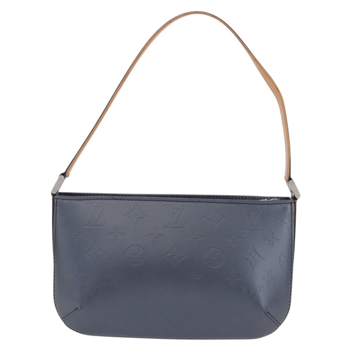 LOUIS VUITTON Monogram Mat Fowler Hand Bag Navy M55145 LV Auth 206717V