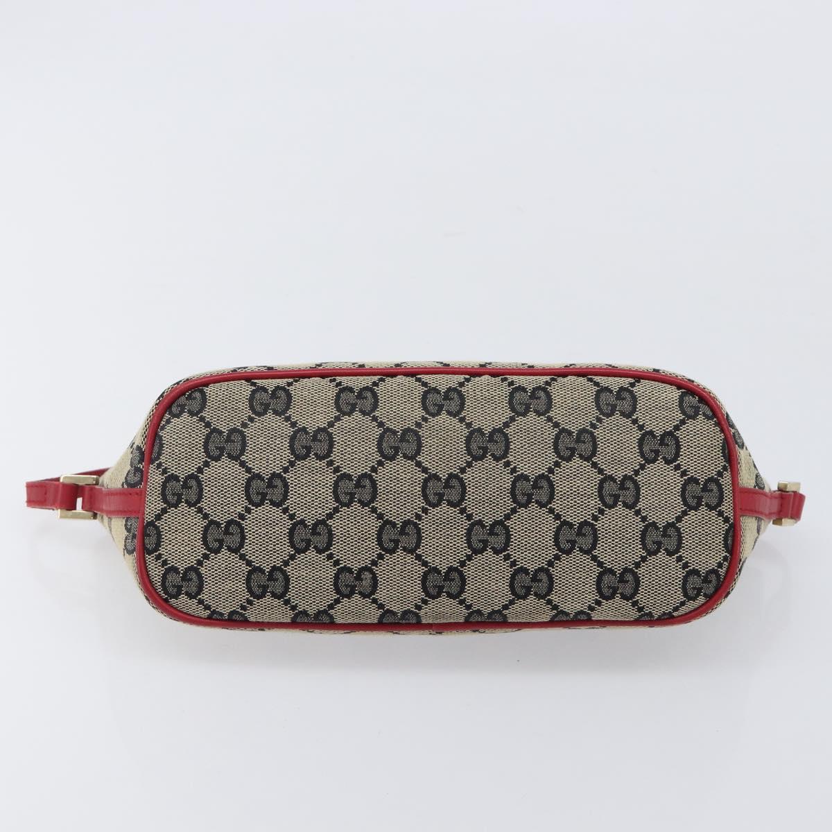 GUCCI GG Canvas Accessory Pouch Navy Gold 039 1103 Auth 206723A