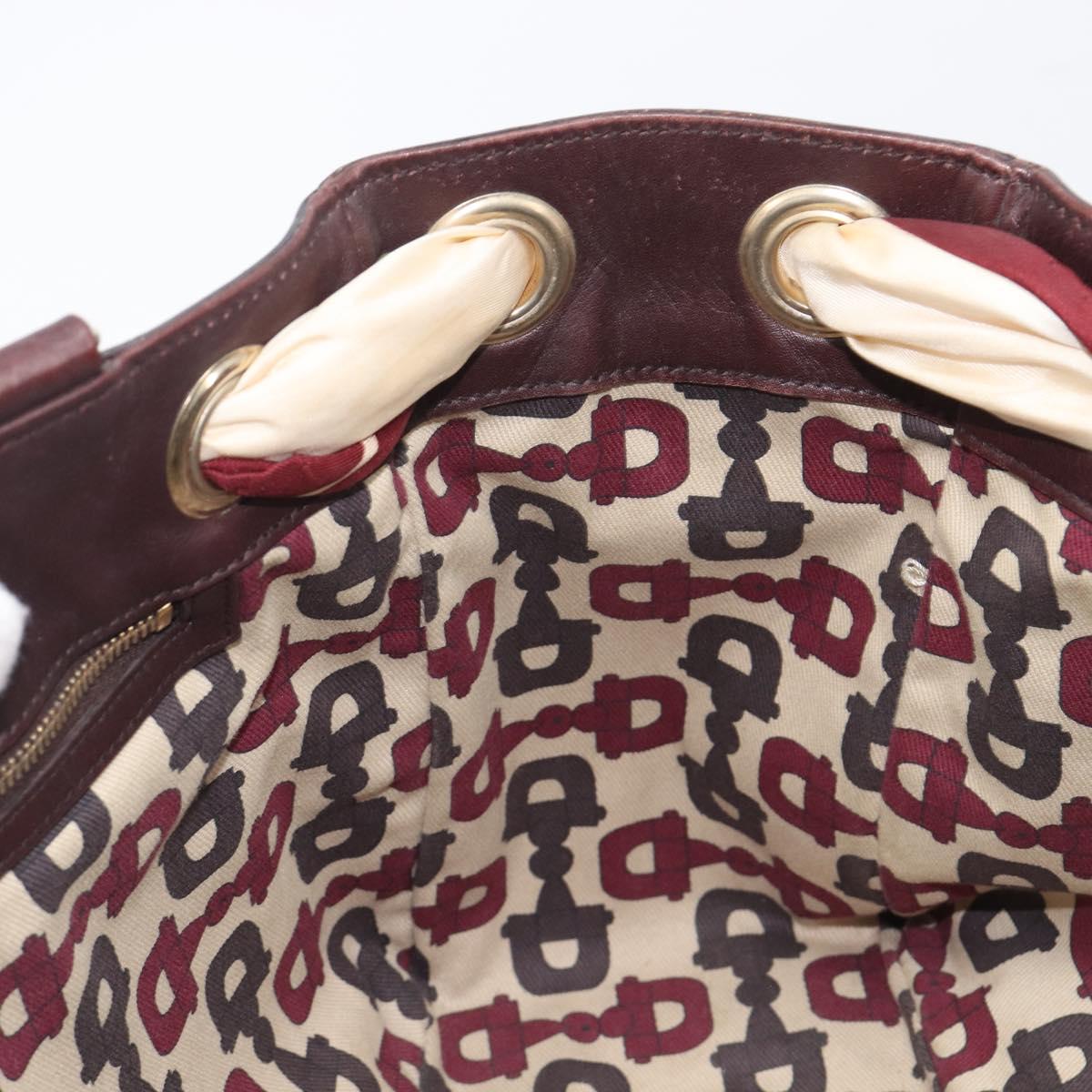 GUCCI GG Canvas Guccissima Hand Bag Leather Brown Gold 162879 Auth 206751