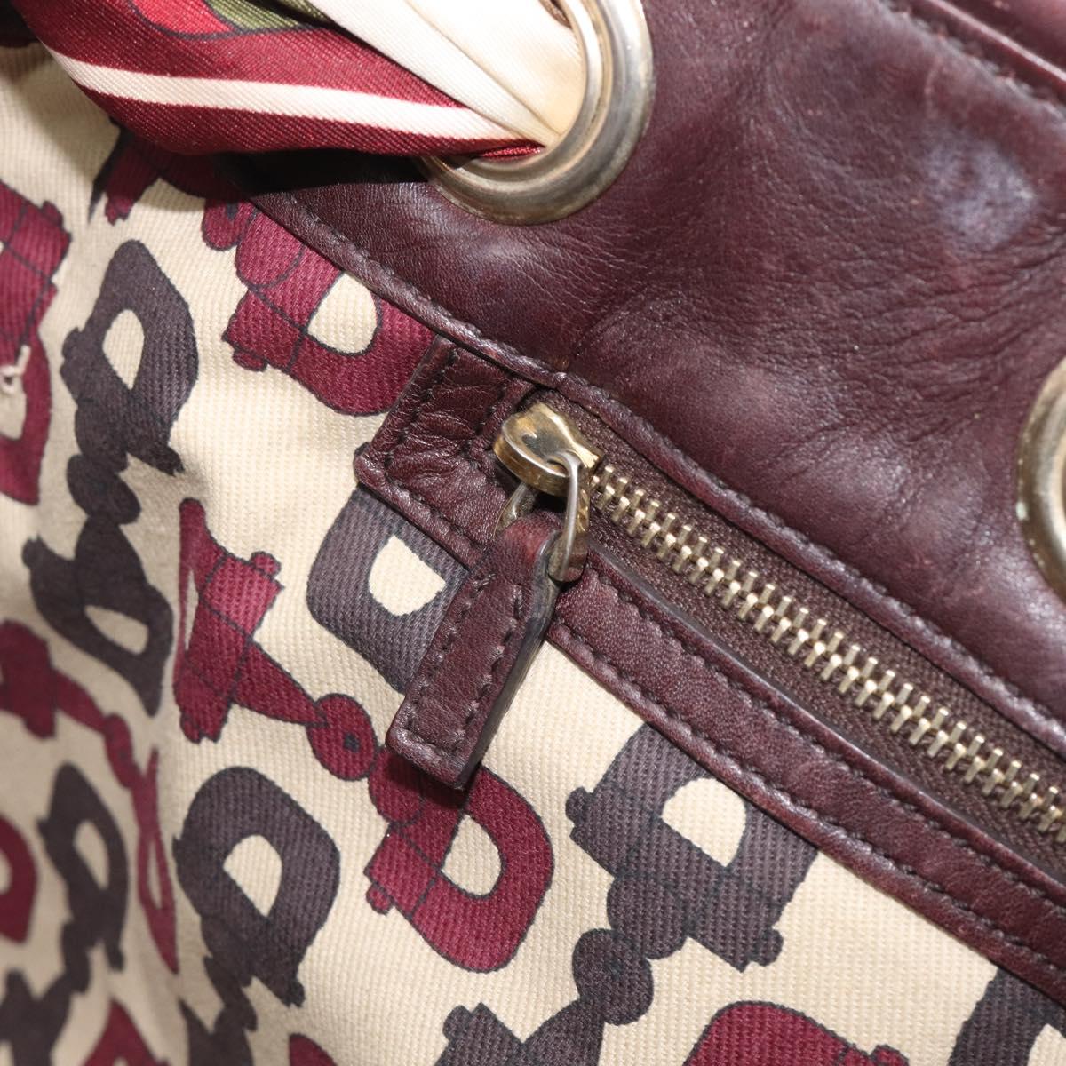 GUCCI GG Canvas Guccissima Hand Bag Leather Brown Gold 162879 Auth 206751