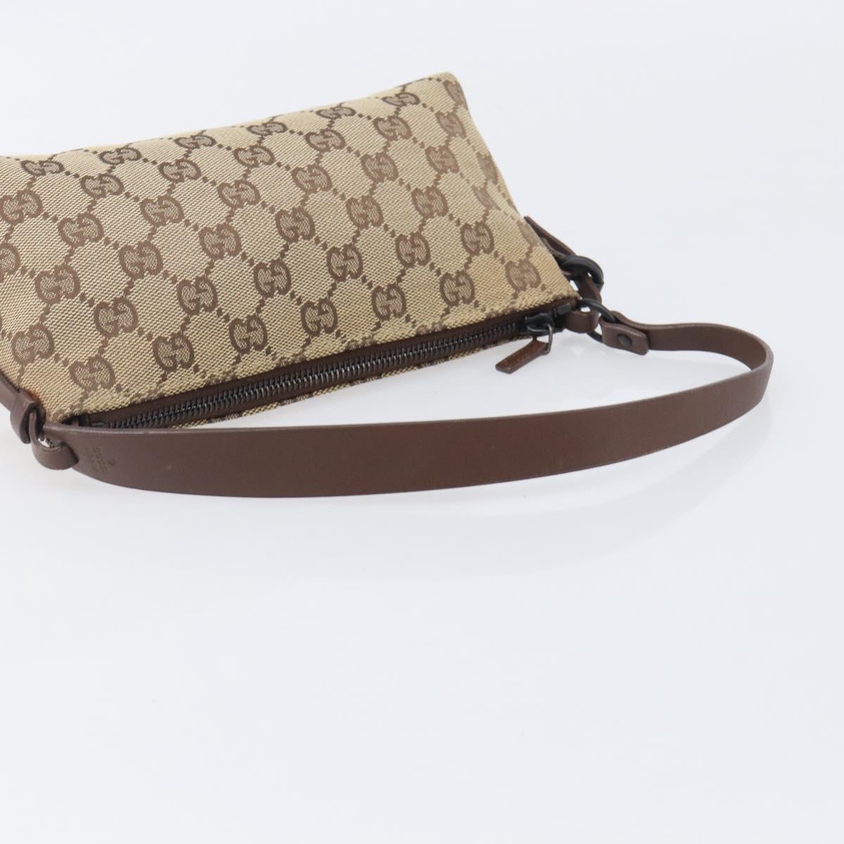 GUCCI GG Canvas Accessory Pouch Beige 103399 Auth 206767A