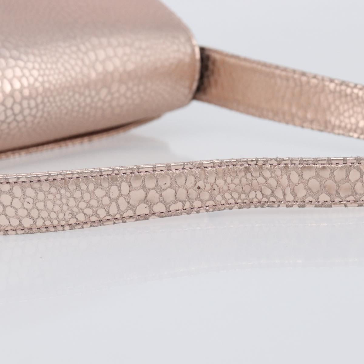 GIVENCHY Shoulder Bag Leather Pink Gold Auth 206784M