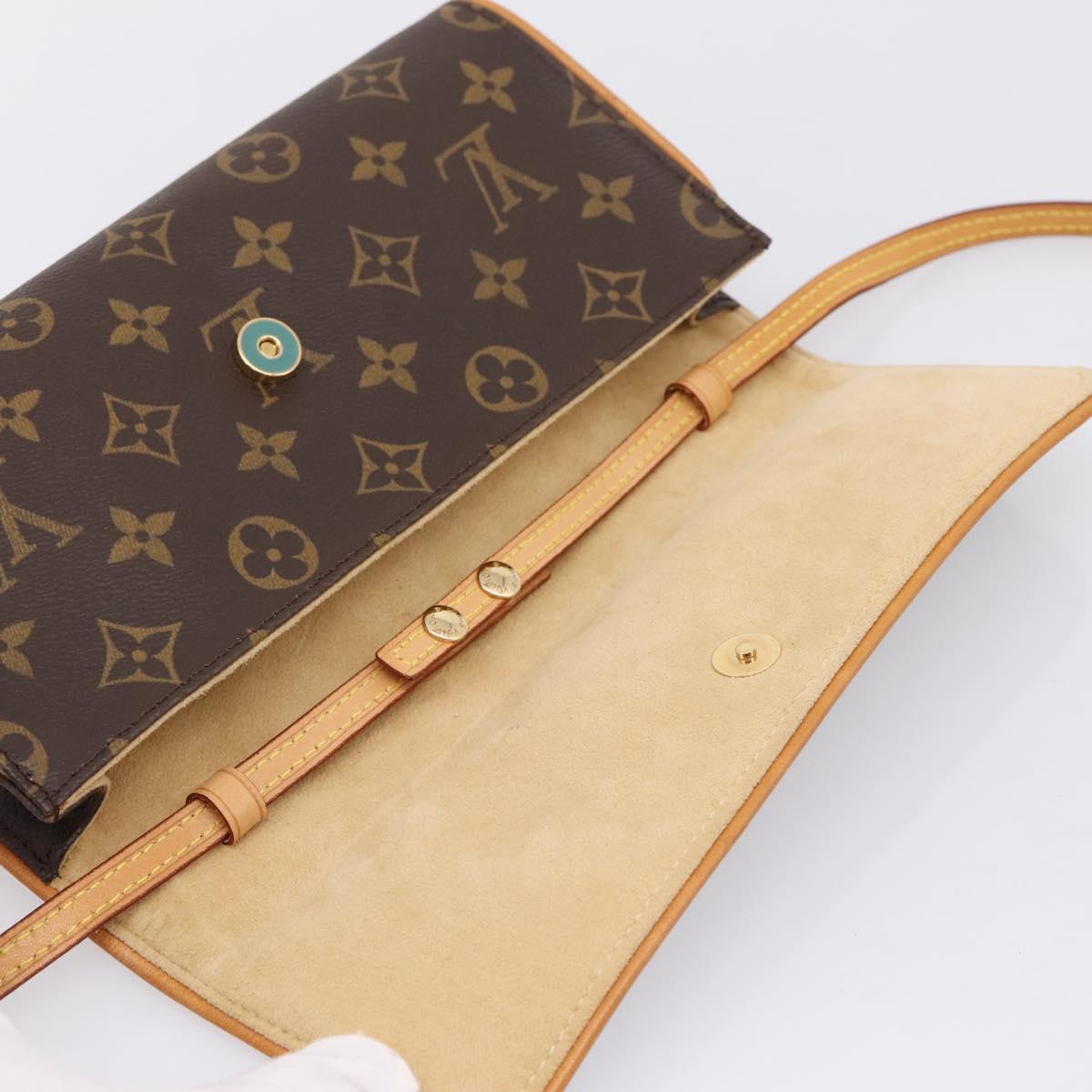LOUIS VUITTON Monogram Pochette Twin GM Shoulder Bag M51852 LV Auth 206816V