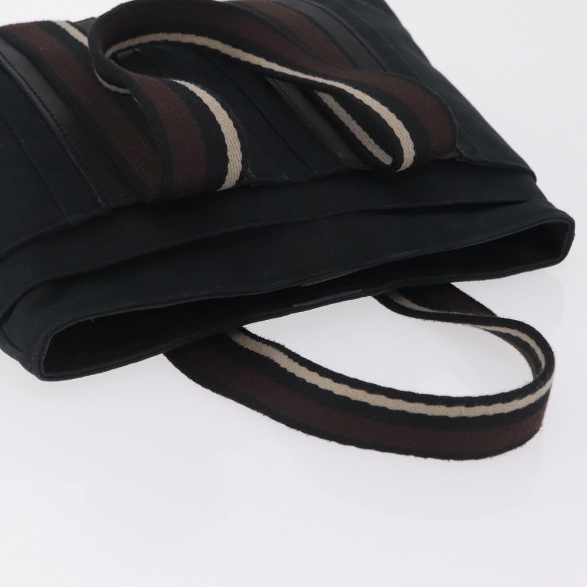 HERMES Toroca Horizontal PM Hand Bag Canvas Black Auth 206842A