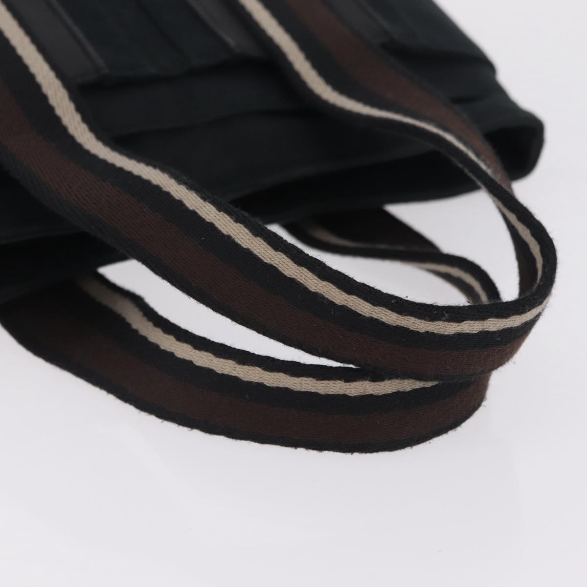 HERMES Toroca Horizontal PM Hand Bag Canvas Black Auth 206842A
