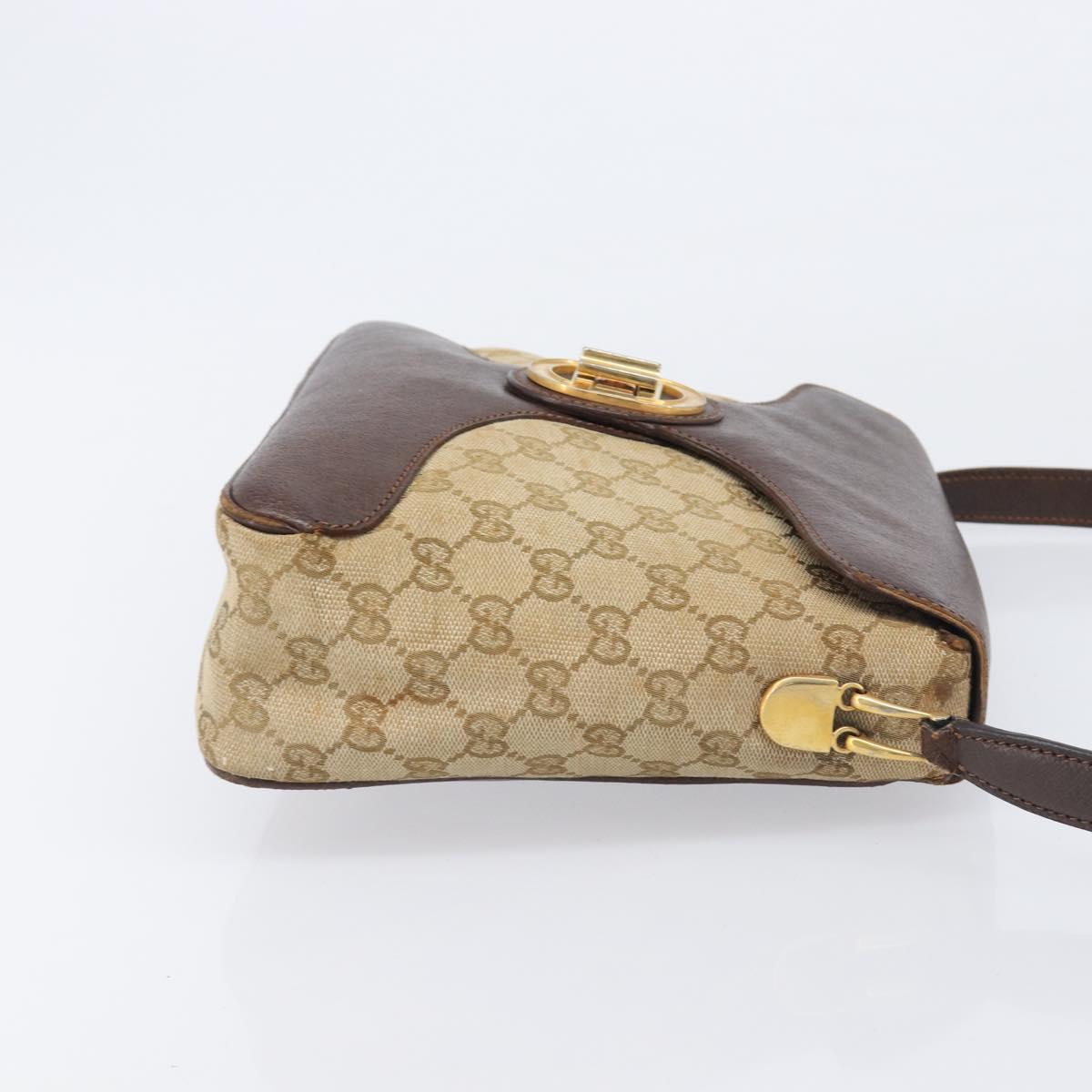 GUCCI GG Supreme GG Canvas Shoulder Bag 3 Set Beige Black Auth 206846