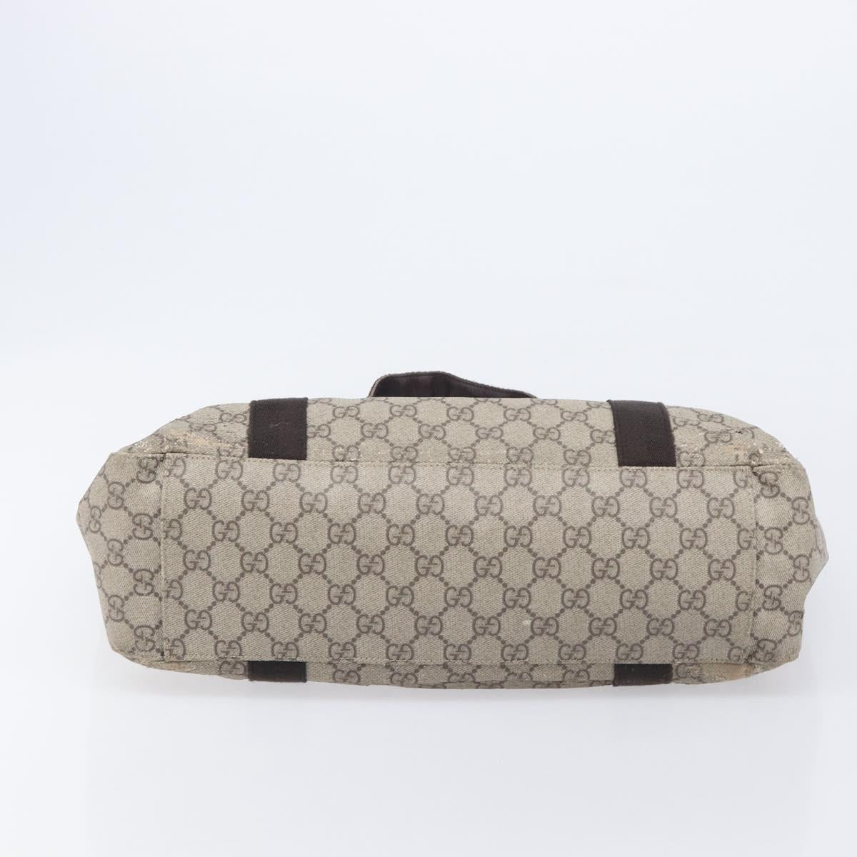 GUCCI GG Supreme GG Canvas Shoulder Bag 3 Set Beige Black Auth 206846