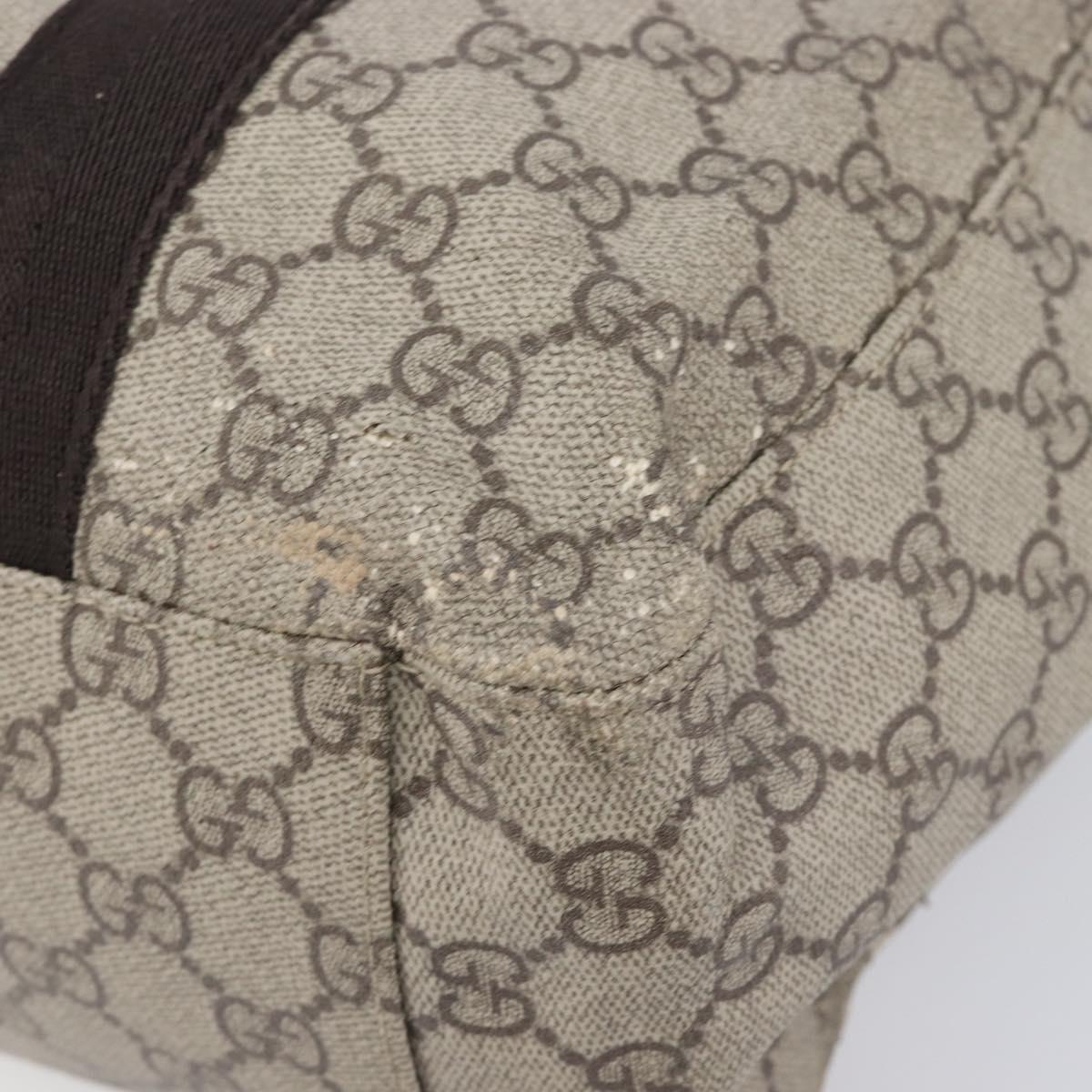 GUCCI GG Supreme GG Canvas Shoulder Bag 3 Set Beige Black Auth 206846