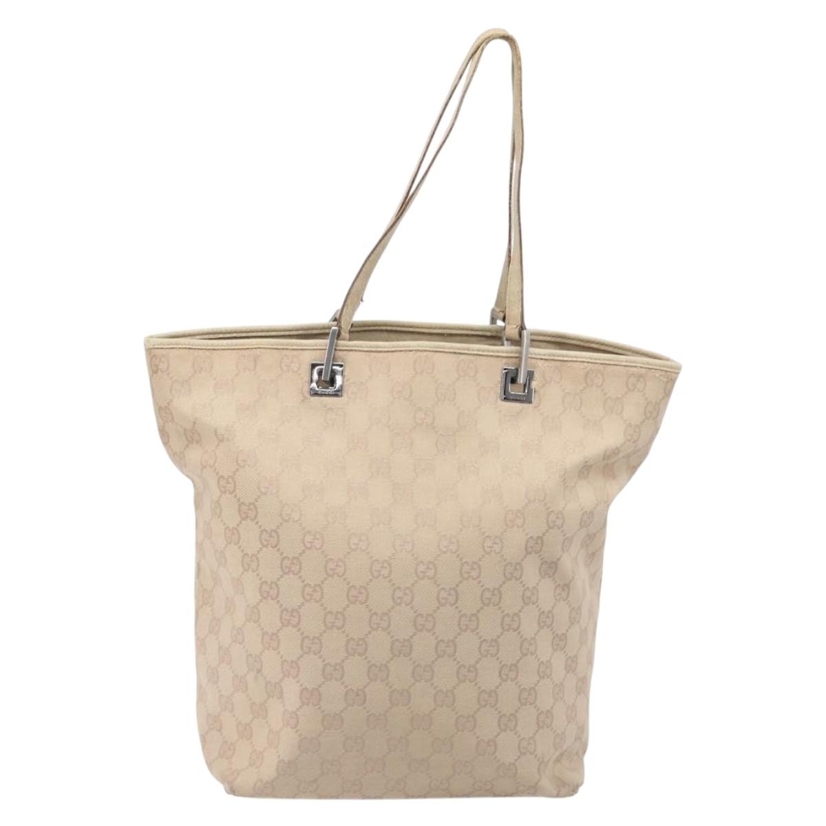 GUCCI GG Canvas Shoulder Bag 2 Set Beige Auth 206848