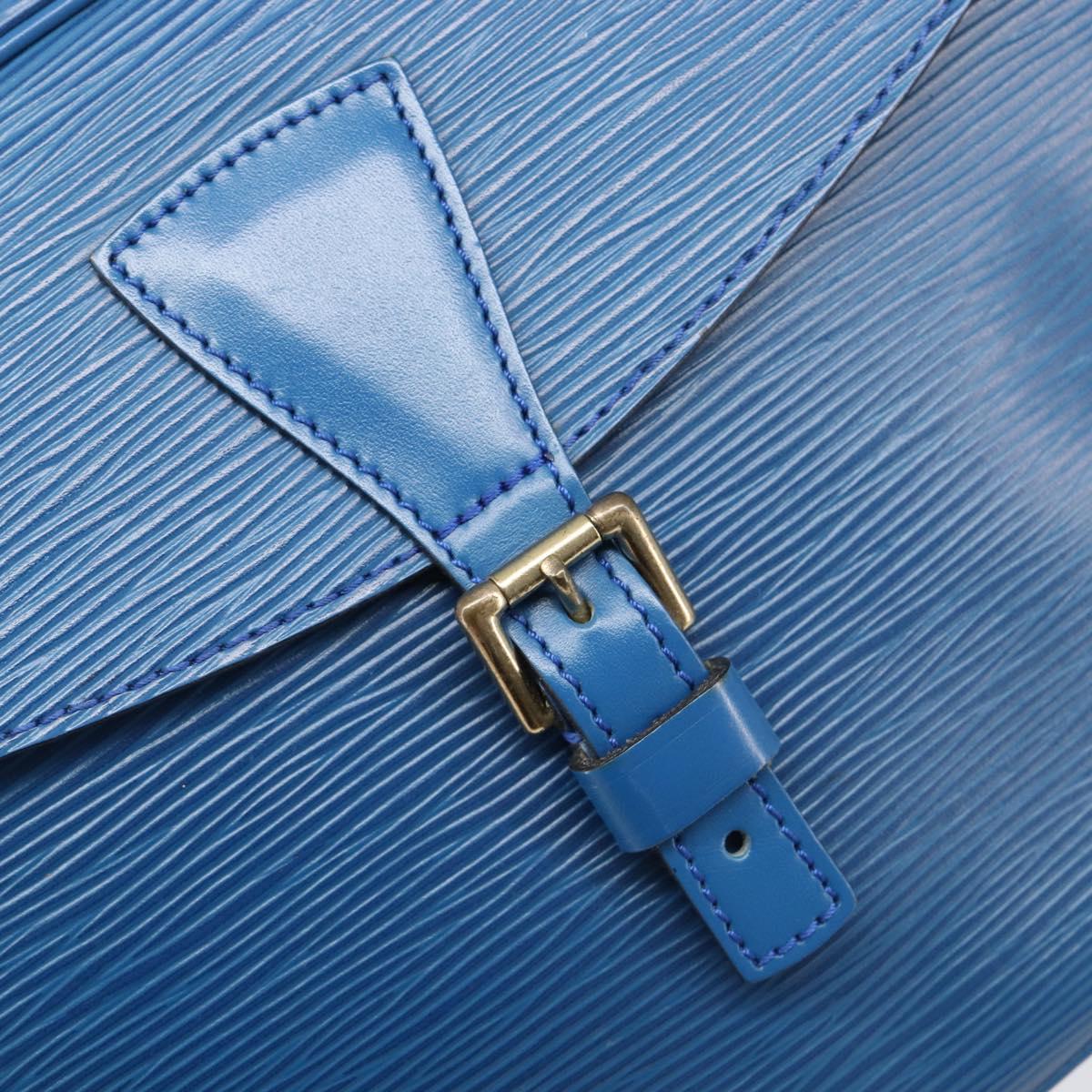 LOUIS VUITTON Epi June Feuille Shoulder Bag Blue M52155 LV Auth 206872A