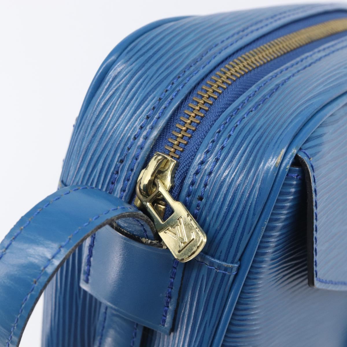 LOUIS VUITTON Epi June Feuille Shoulder Bag Blue M52155 LV Auth 206872A