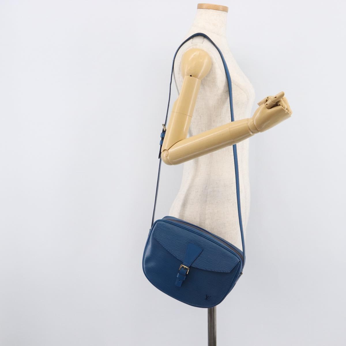 LOUIS VUITTON Epi June Feuille Shoulder Bag Blue M52155 LV Auth 206872A