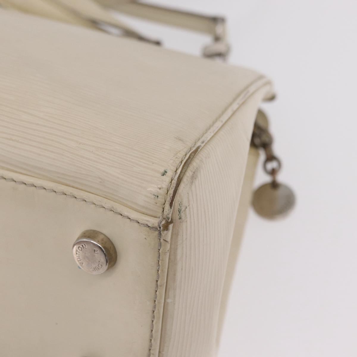LOUIS VUITTON Epi Blair MM Hand Bag 2way White Yvoire M40330 LV Auth 206873