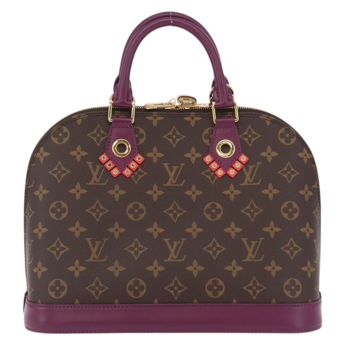 LOUIS VUITTON Monogram Totem Alma PM Hand Bag Purple LV Auth 206881SAM