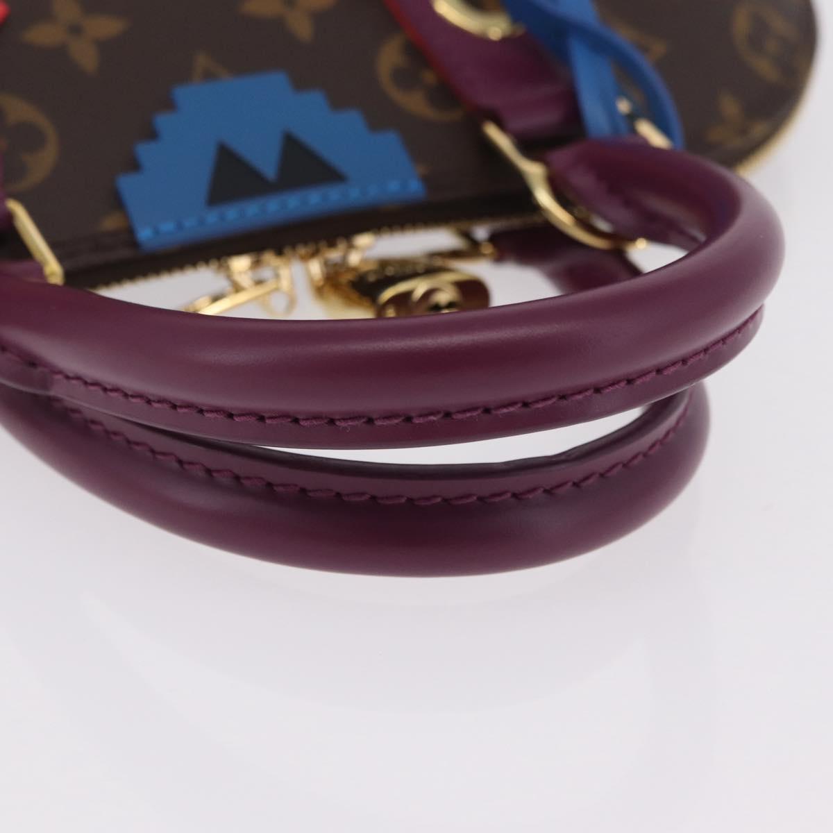 LOUIS VUITTON Monogram Totem Alma PM Hand Bag Purple LV Auth 206881SAM
