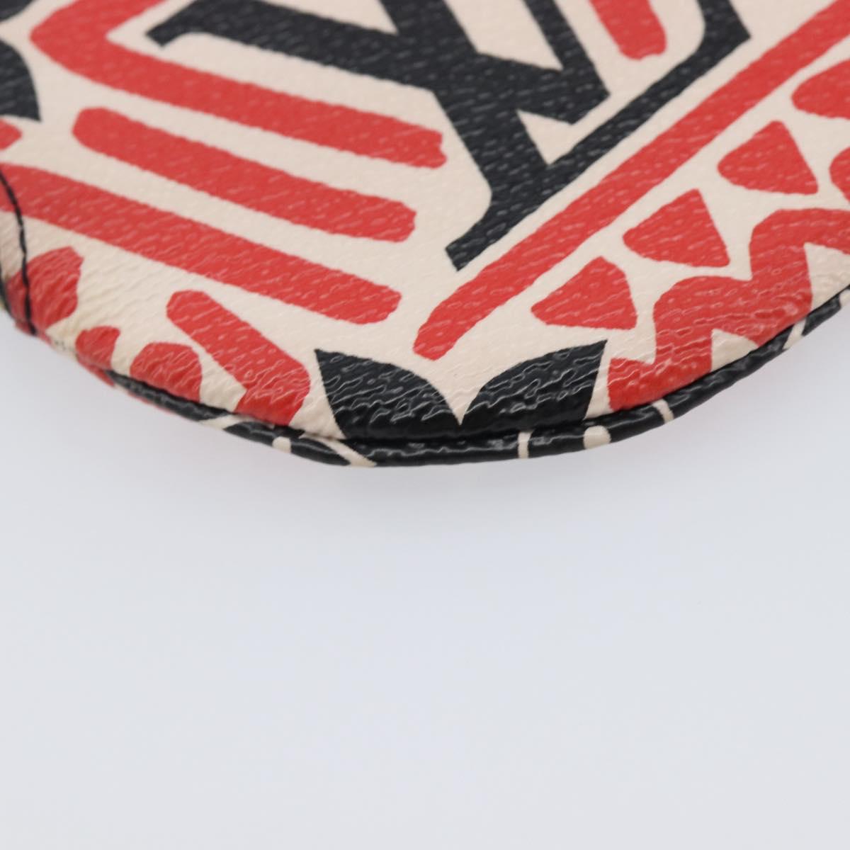 LOUIS VUITTON Monogram craft Porte Monnaie Ron Coin Purse Red M69505 LV Auth 206902A