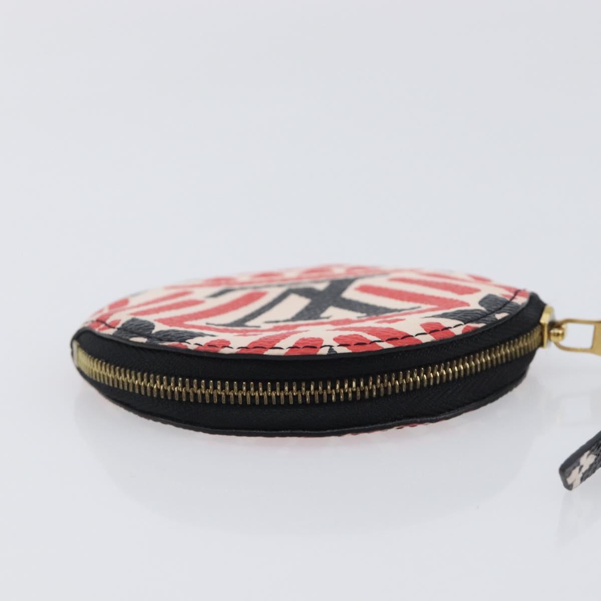 LOUIS VUITTON Monogram craft Porte Monnaie Ron Coin Purse Red M69505 LV Auth 206902A