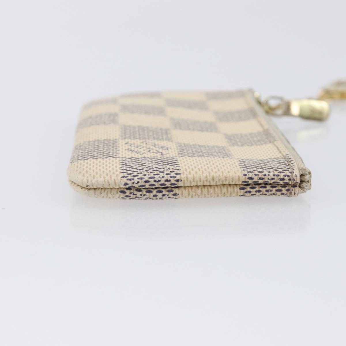 LOUIS VUITTON Damier Azur Pochette Cles Coin Purse N62659 LV Auth 206933