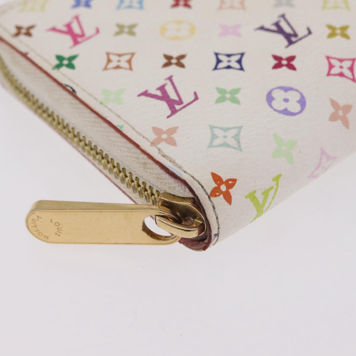 LOUIS VUITTON Monogram Multicolor Zippy Long Wallet White M60241 LV Auth 206935