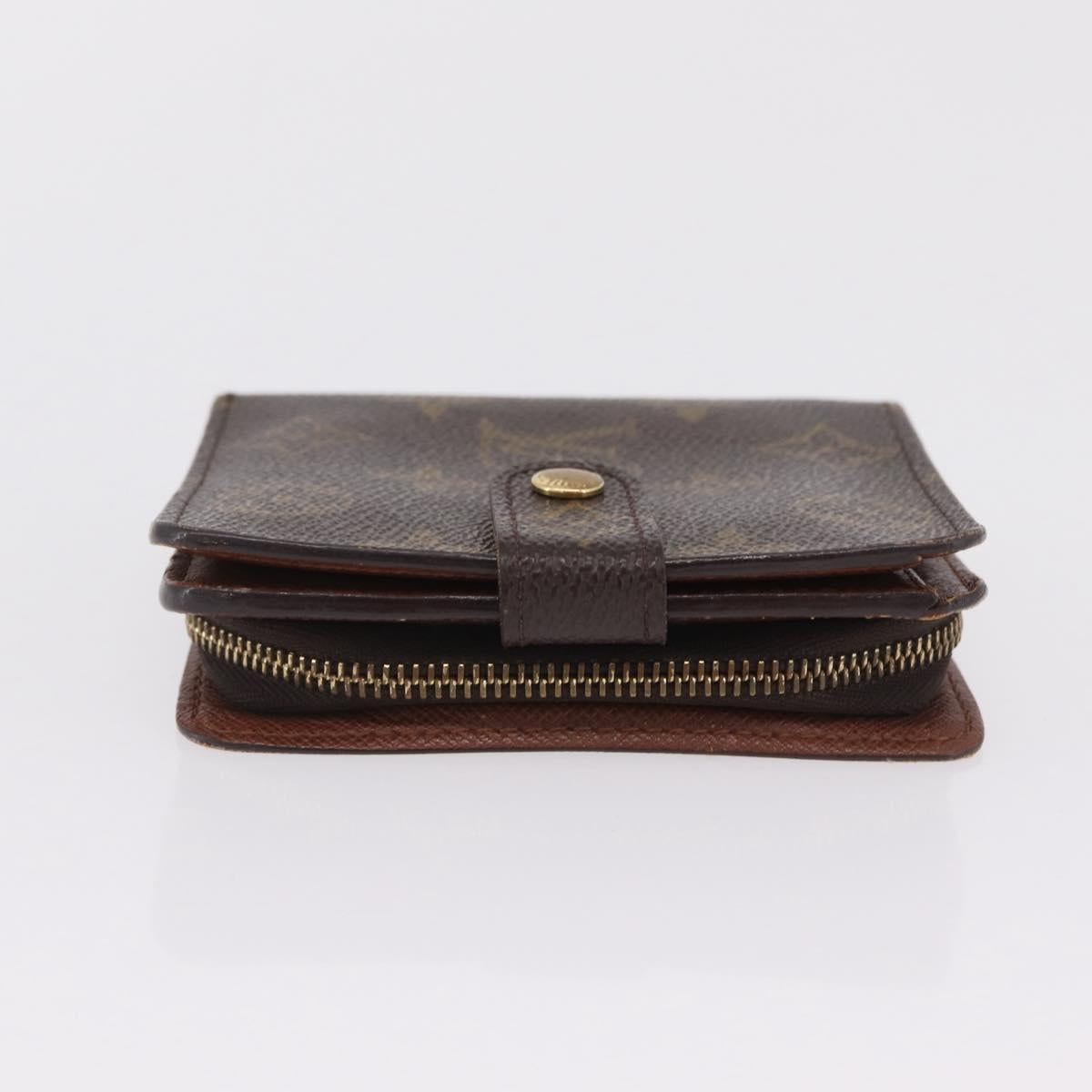 LOUIS VUITTON Monogram Compact Zip Wallet M61667 LV Auth 206938