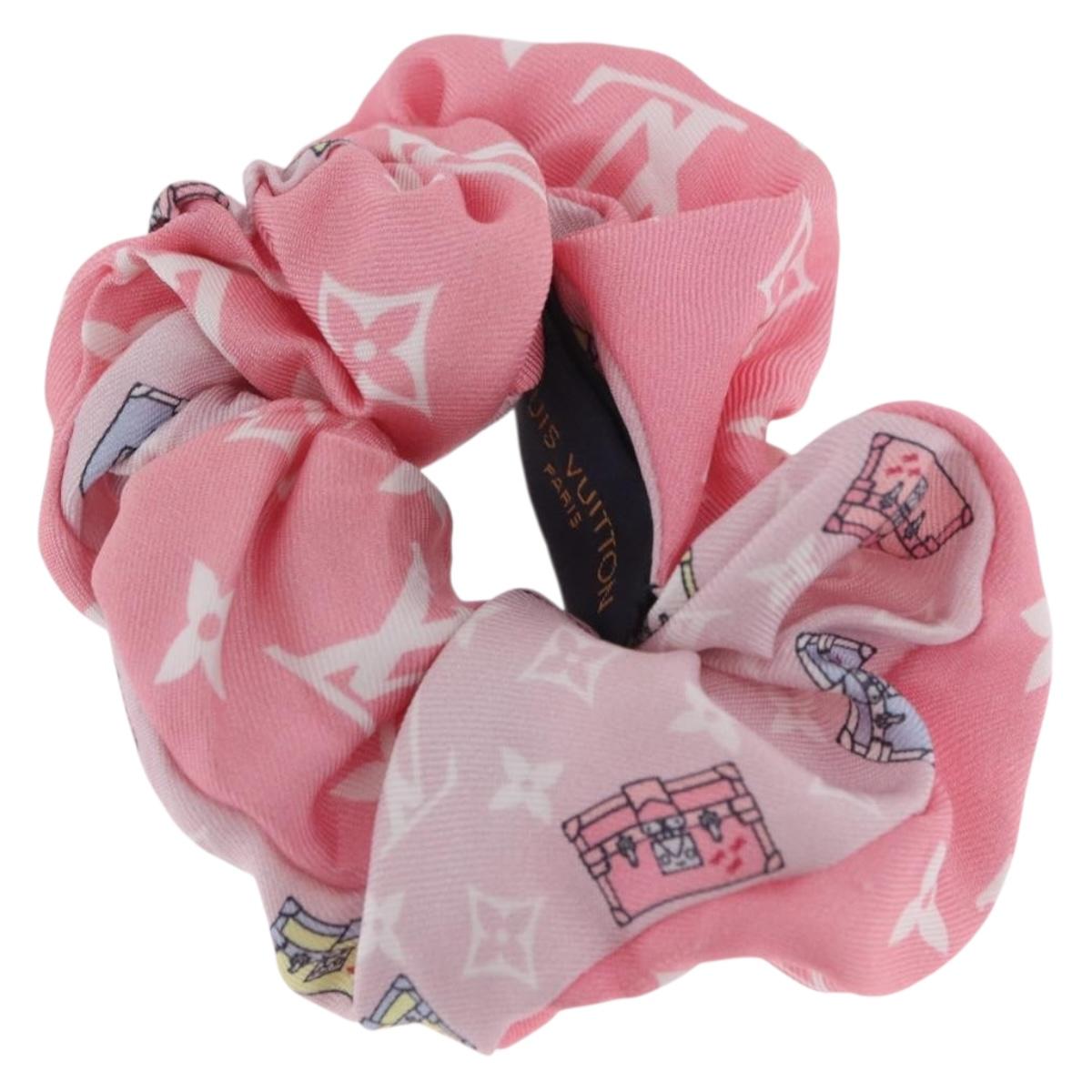 LOUIS VUITTON Minimalist Scrunchie Set Silk Pink M77692 LV Auth 206945A
