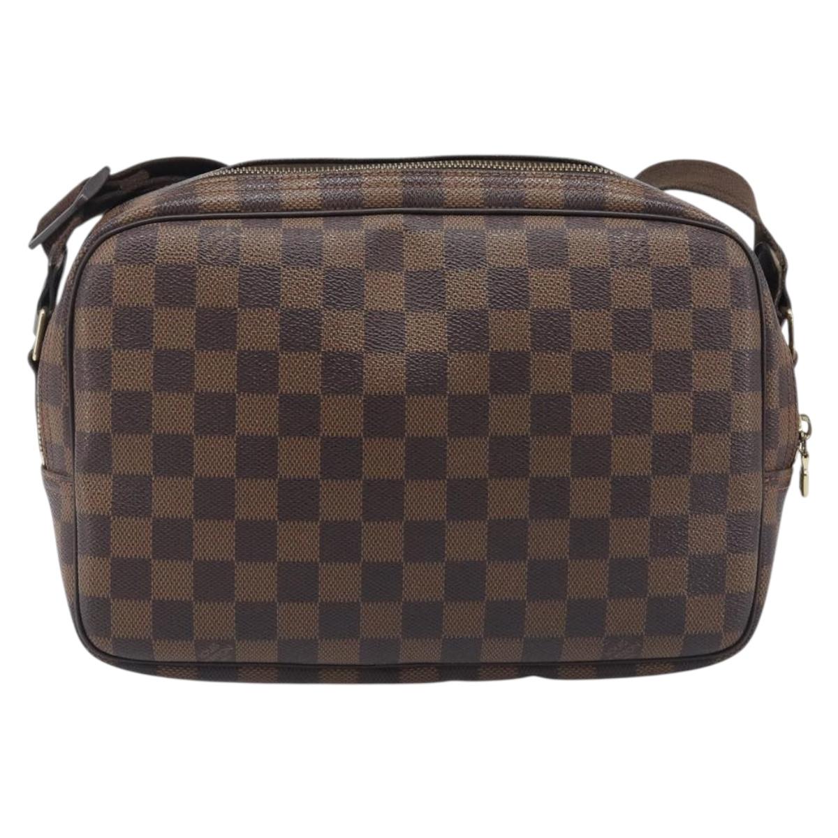 LOUIS VUITTON Damier Ebene Reporter PM Shoulder Bag SPO N45253 LV Auth 206963