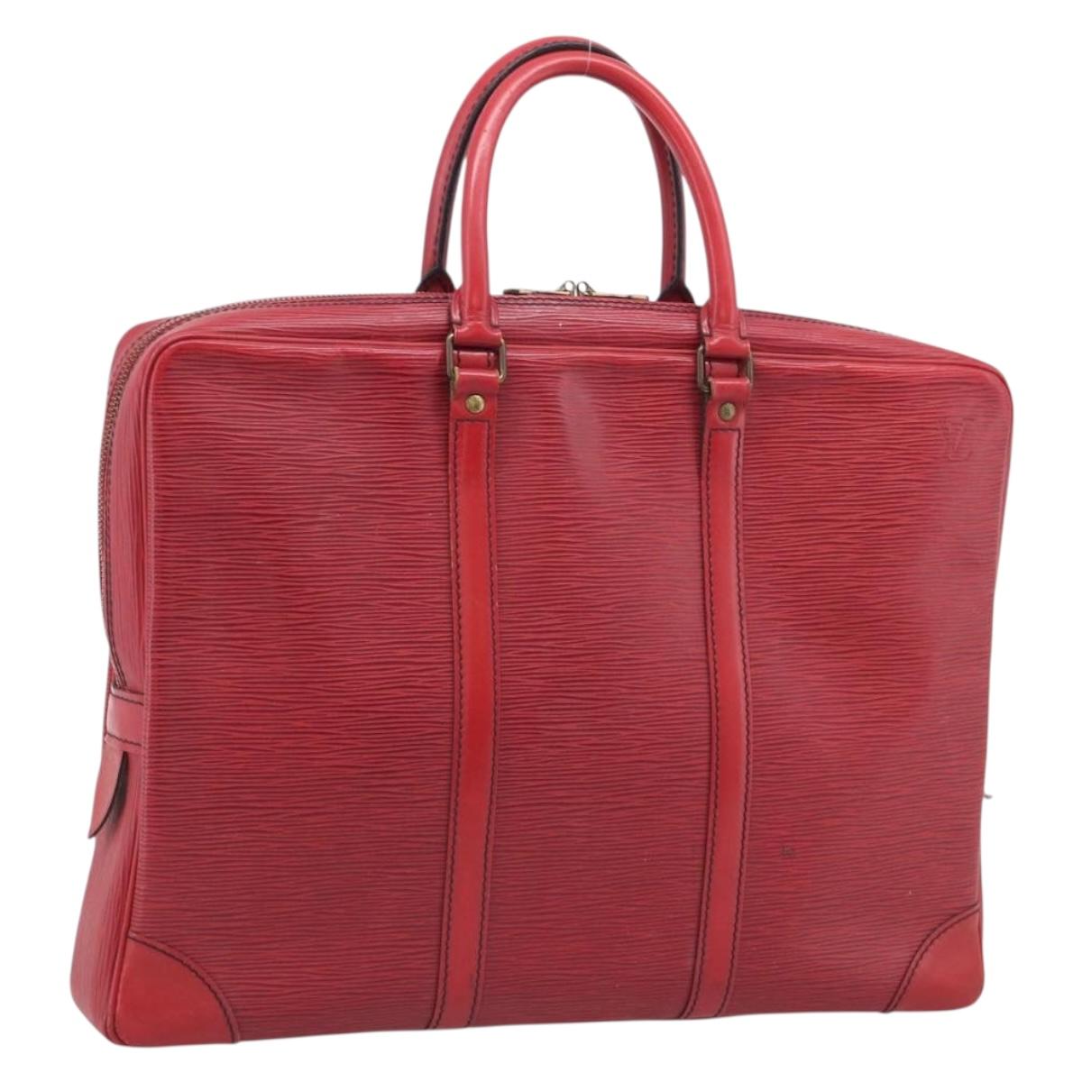 LOUIS VUITTON Epi Porte Documents Voyage Business Bag Red M54477 LV Auth 206964