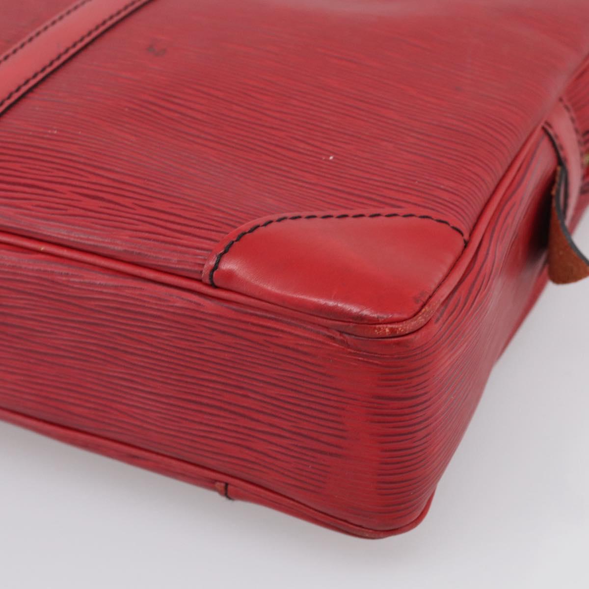 LOUIS VUITTON Epi Porte Documents Voyage Business Bag Red M54477 LV Auth 206964
