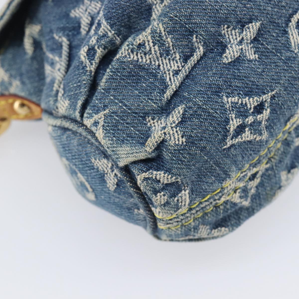 LOUIS VUITTON Monogram Denim Mini Preity Hand Bag Blue M95050 LV Auth 206965
