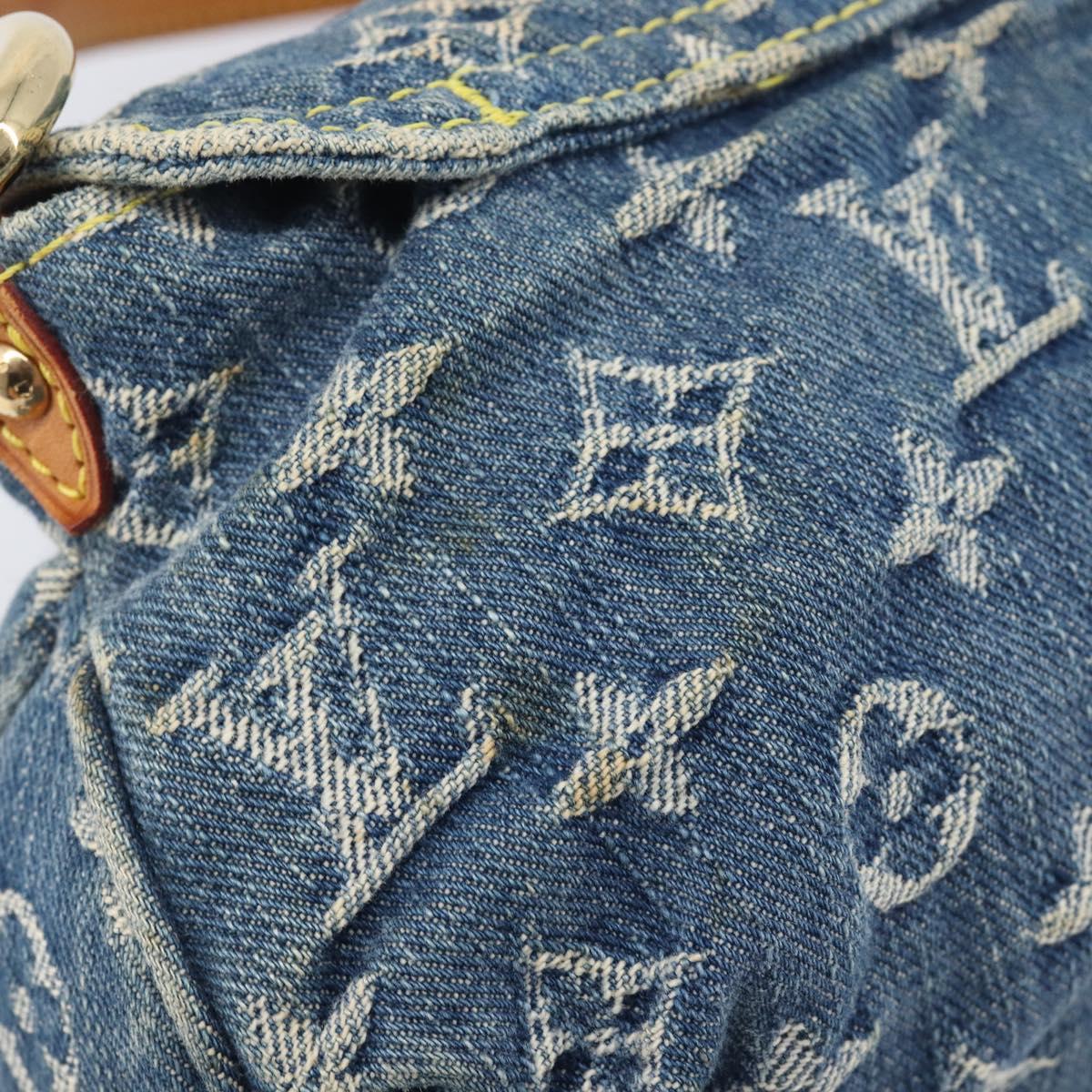 LOUIS VUITTON Monogram Denim Mini Preity Hand Bag Blue M95050 LV Auth 206965