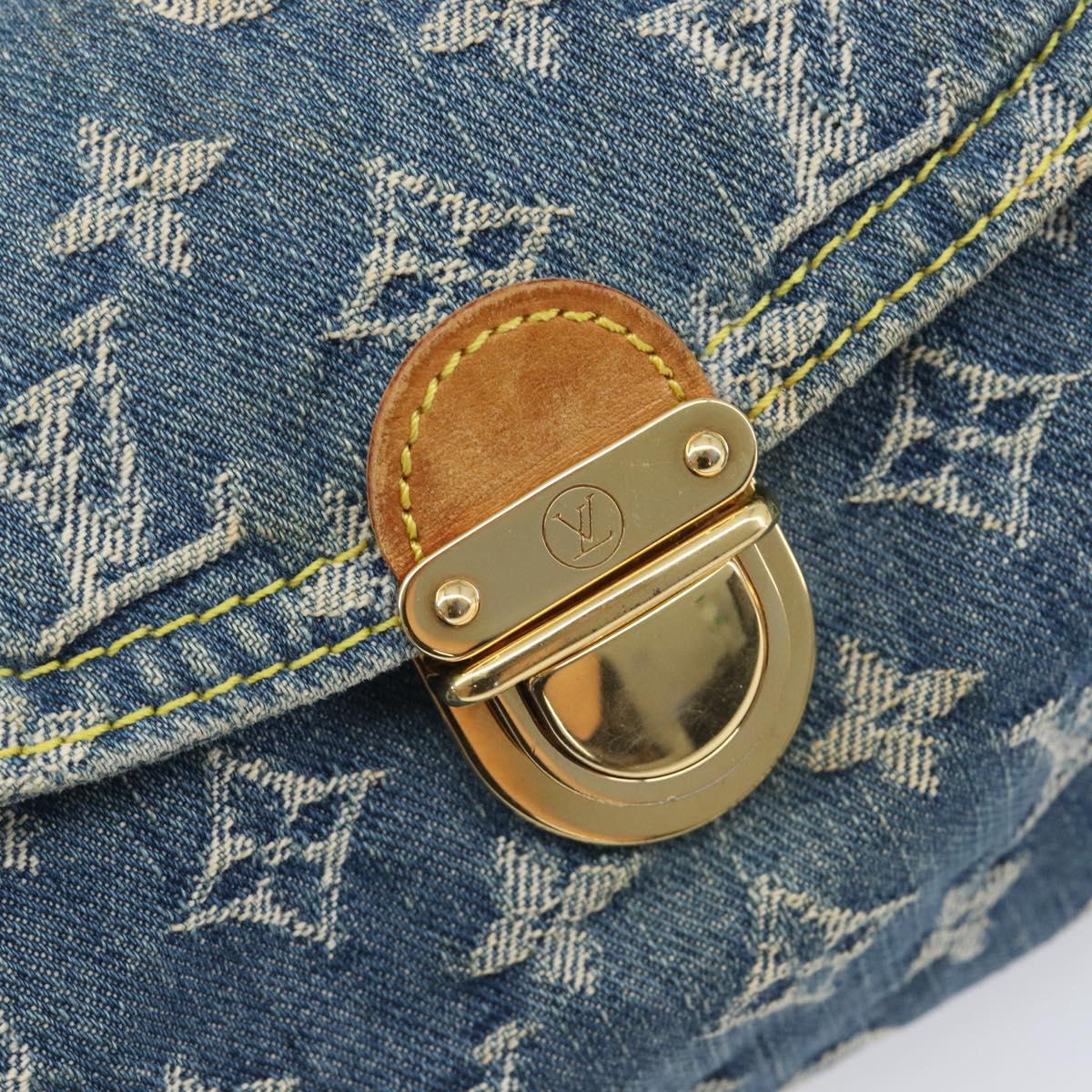 LOUIS VUITTON Monogram Denim Mini Preity Hand Bag Blue M95050 LV Auth 206965
