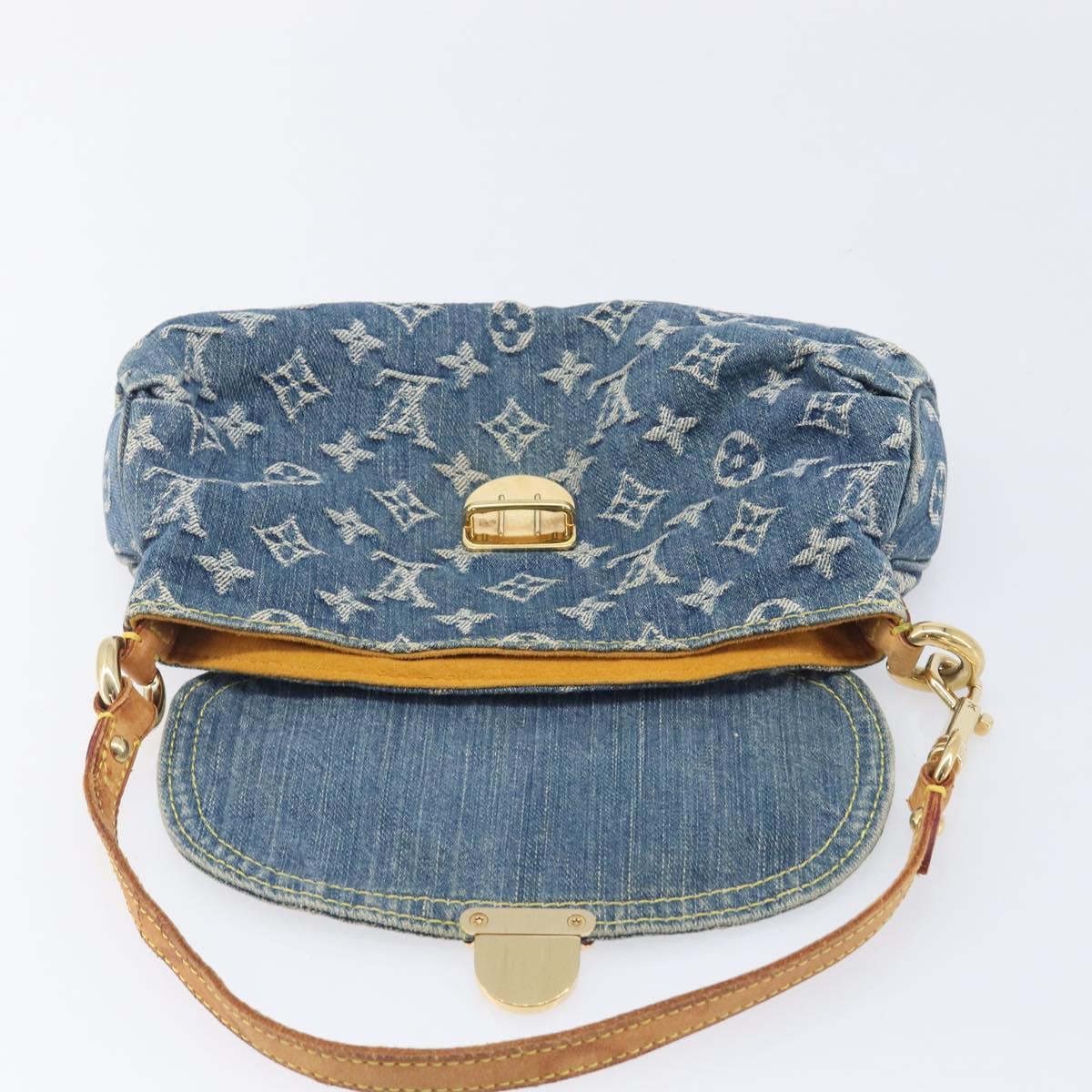 LOUIS VUITTON Monogram Denim Mini Preity Hand Bag Blue M95050 LV Auth 206965