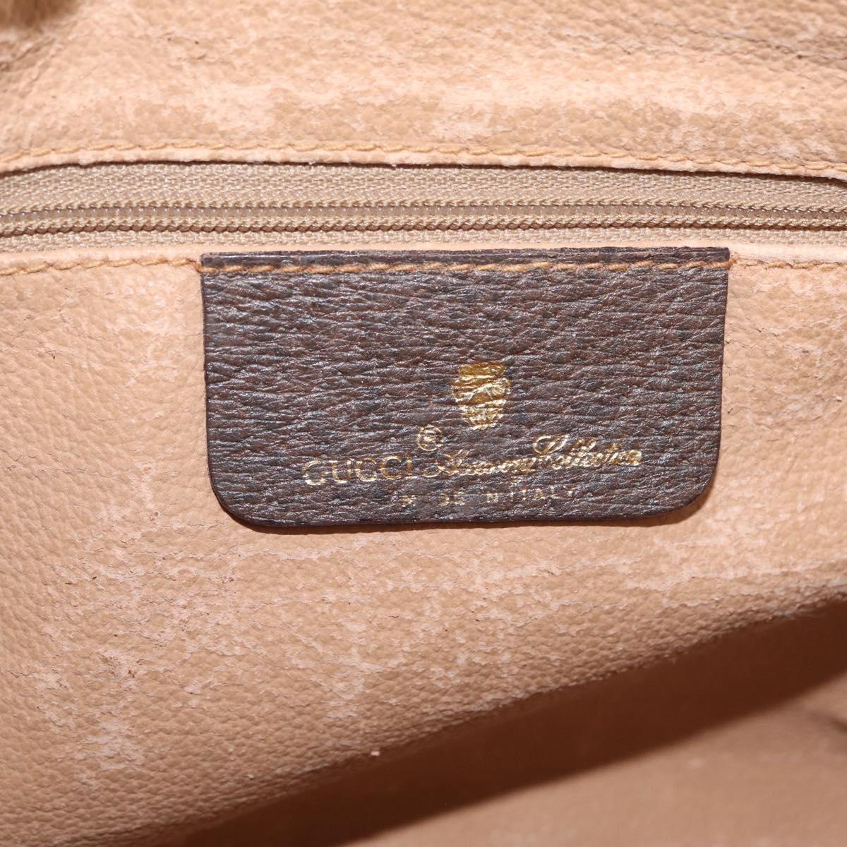 GUCCI GG Supreme Web Sherry Line Bag PVC Beige Gold 904 02 084 Auth 206972