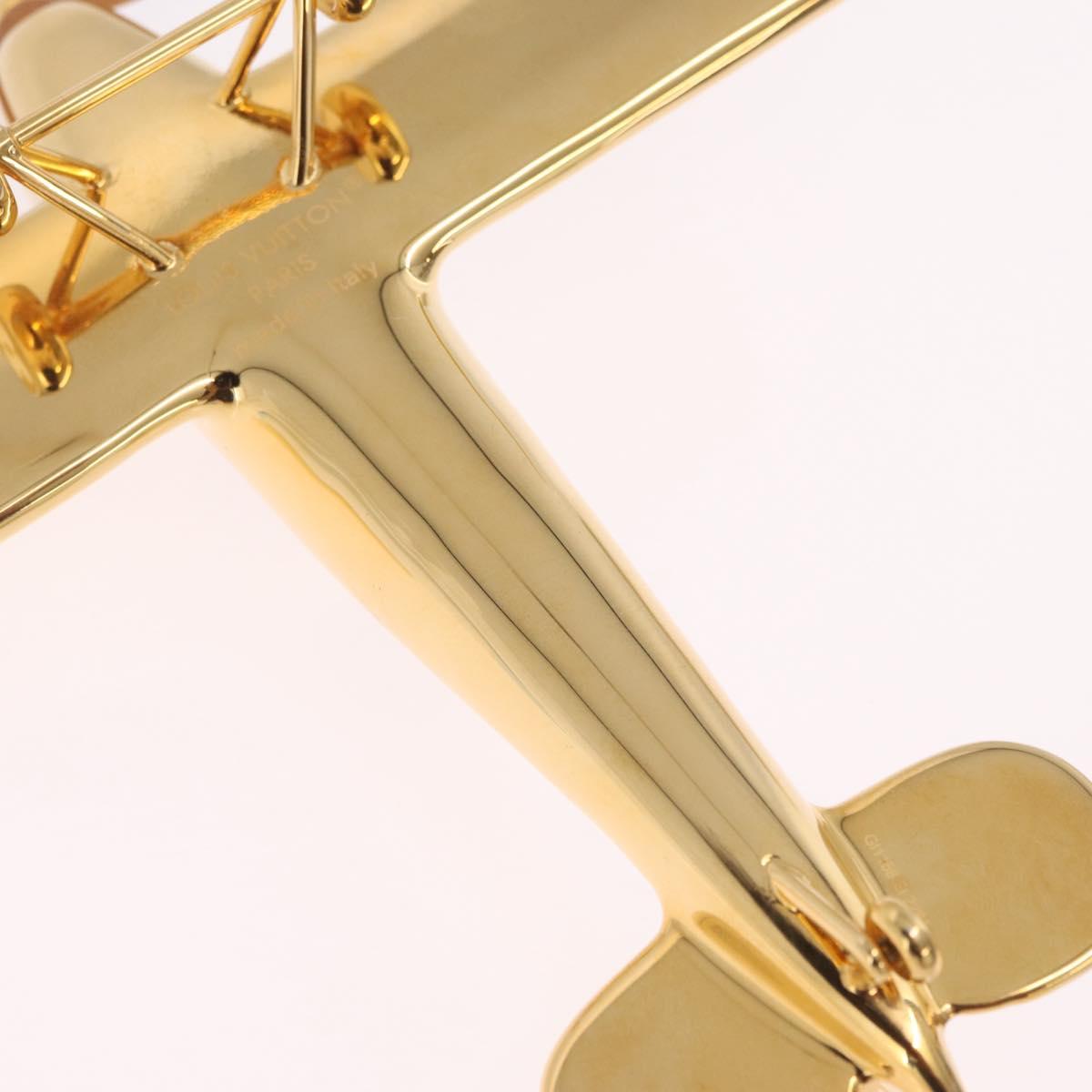 LOUIS VUITTON Airplane Paper Weight Gold GI1158 LV Auth 206982SM