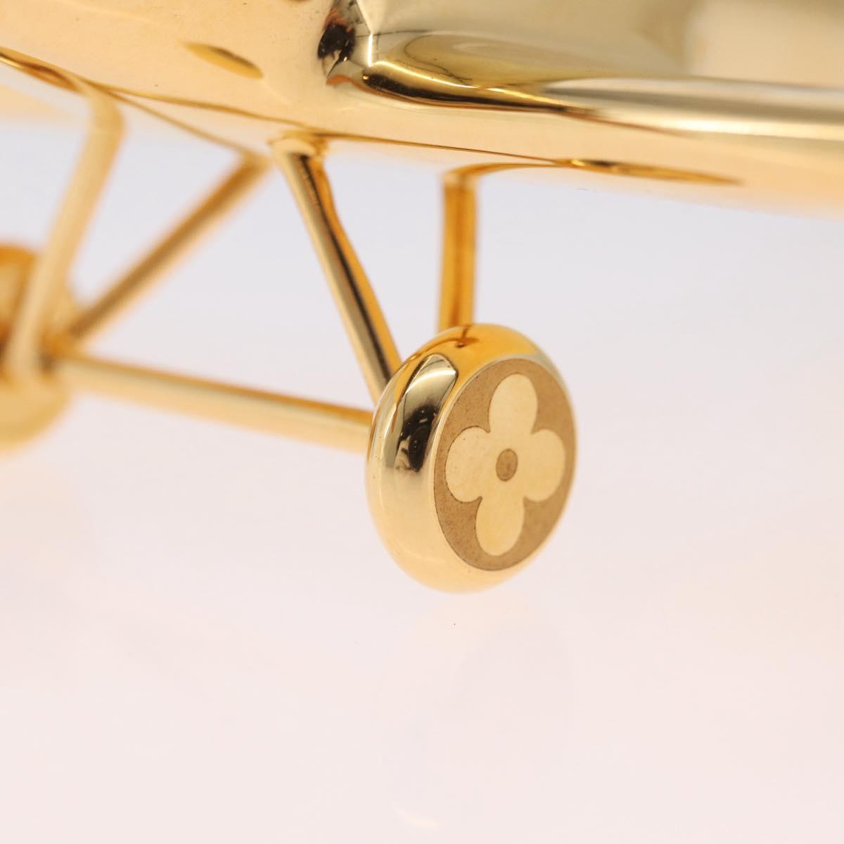 LOUIS VUITTON Airplane Paper Weight Gold GI1158 LV Auth 206982SM