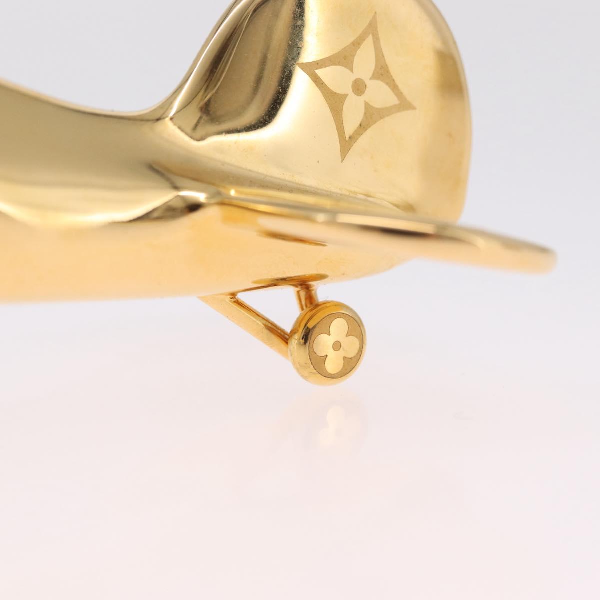 LOUIS VUITTON Airplane Paper Weight Gold GI1158 LV Auth 206982SM
