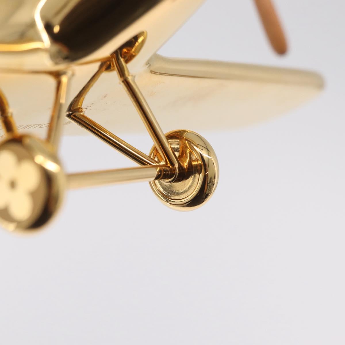 LOUIS VUITTON Airplane Paper Weight Gold GI1158 LV Auth 206982SM