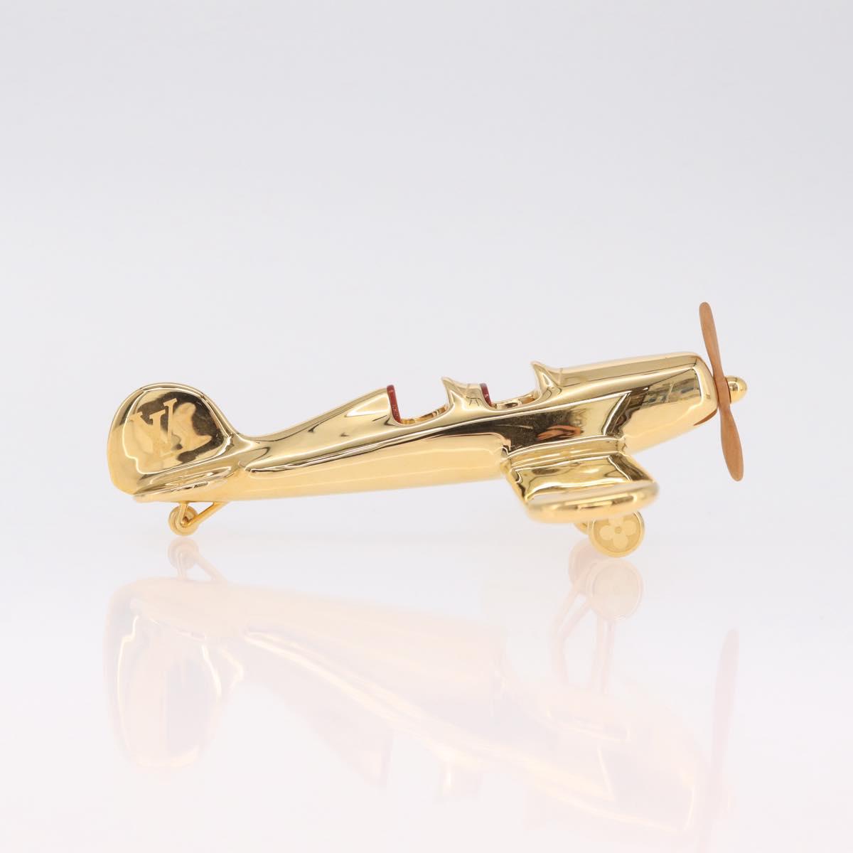 LOUIS VUITTON Airplane Paper Weight Gold GI1158 LV Auth 206982SM