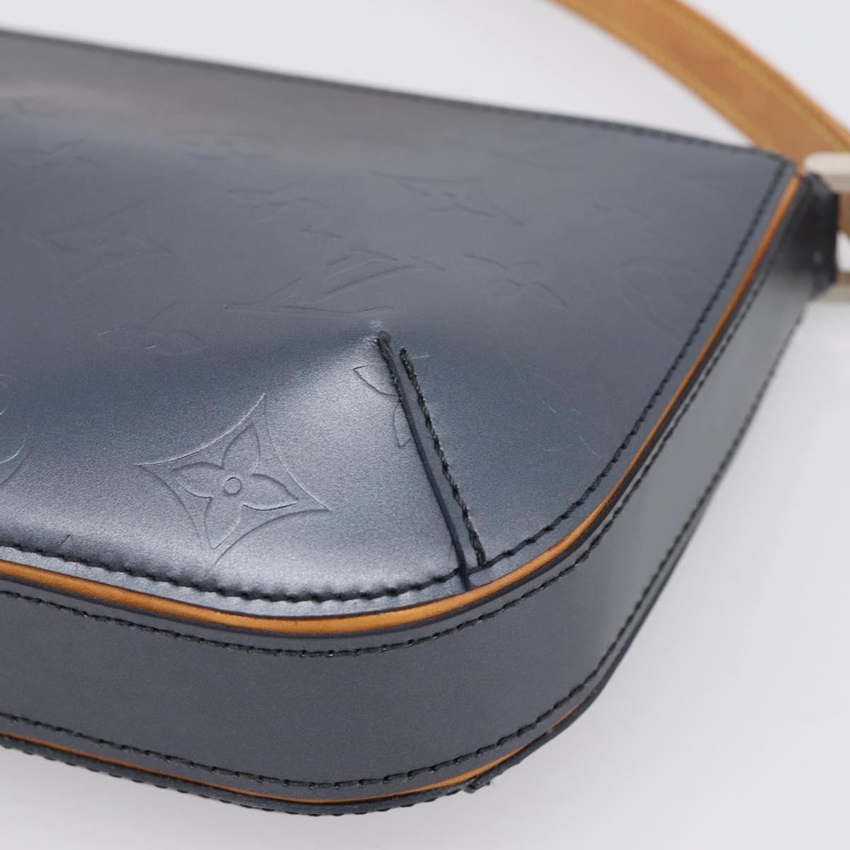 LOUIS VUITTON Monogram Mat Fowler Hand Bag Navy M55145 LV Auth 207018V