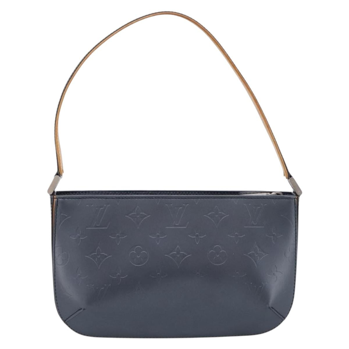 LOUIS VUITTON Monogram Mat Fowler Hand Bag Navy M55145 LV Auth 207018V