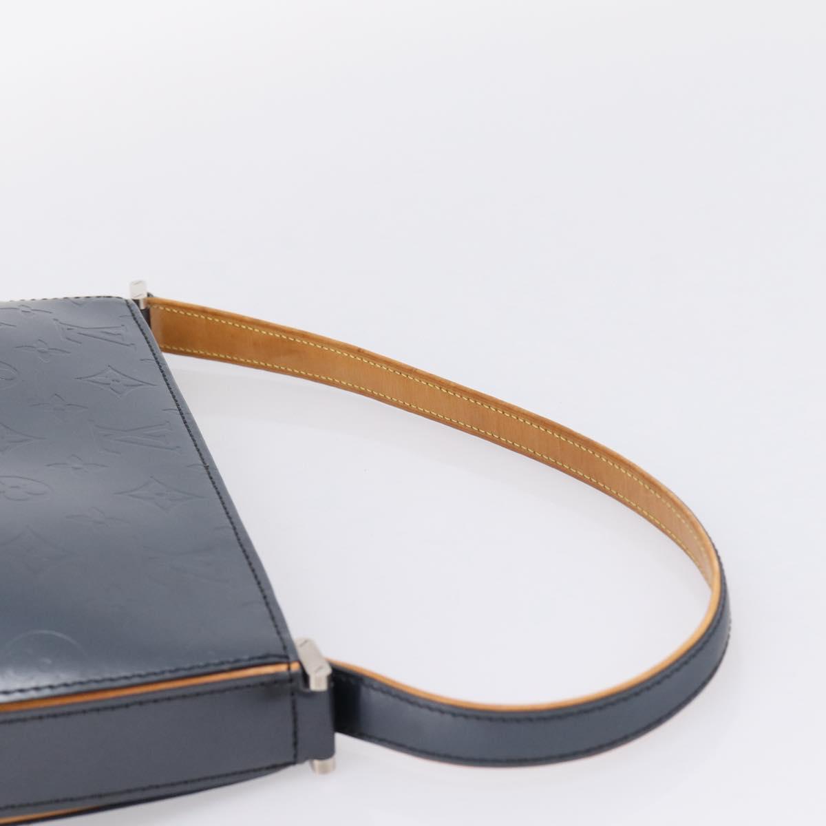 LOUIS VUITTON Monogram Mat Fowler Hand Bag Navy M55145 LV Auth 207018V