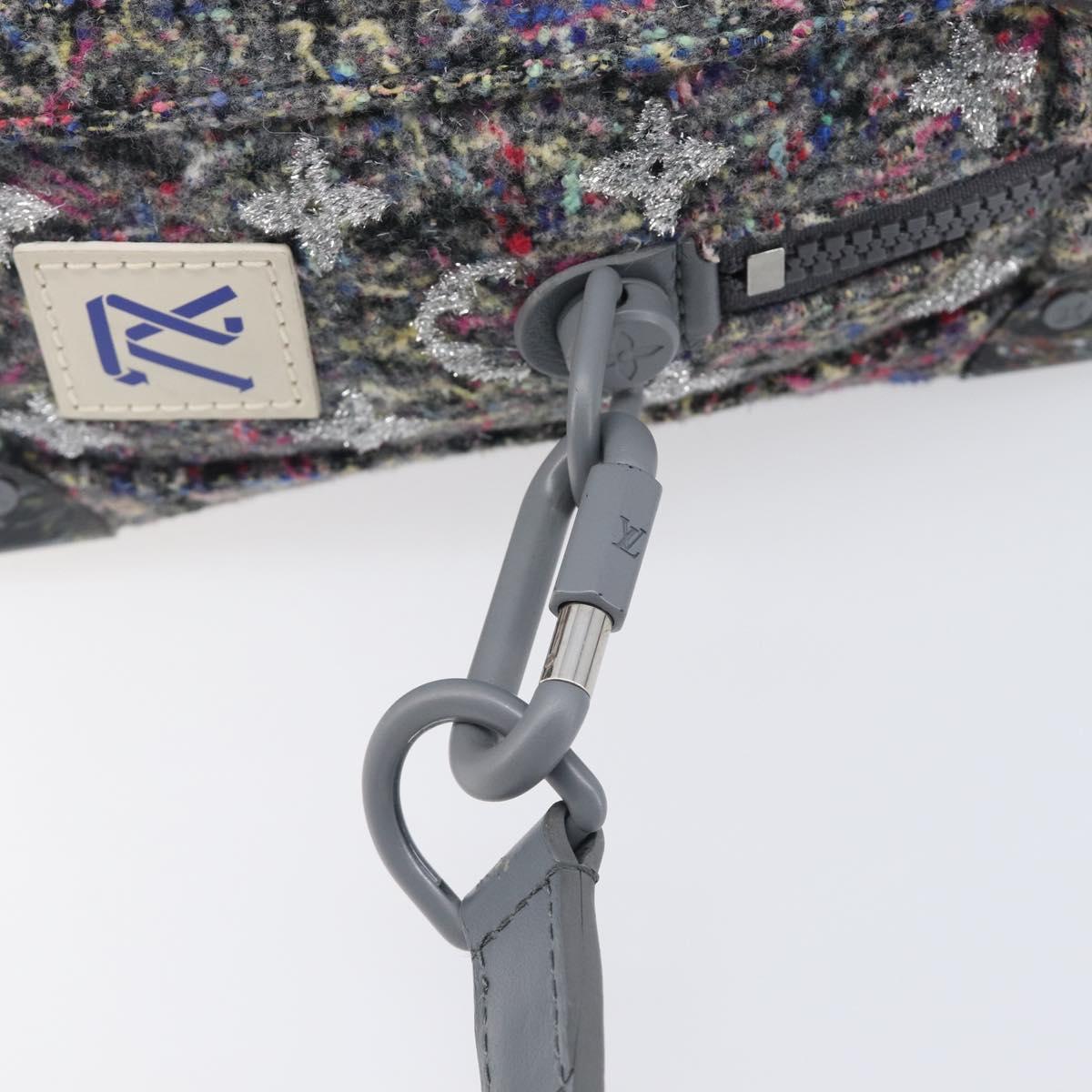LOUIS VUITTON Monogram Felt Soft Trunk Bag Gray M58741 LV Auth 207022SAM