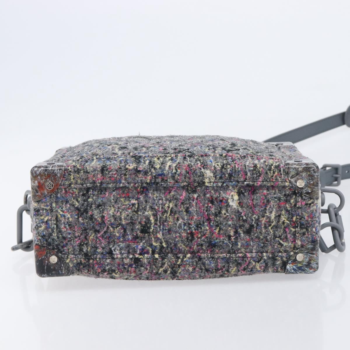 LOUIS VUITTON Monogram Felt Soft Trunk Bag Gray M58741 LV Auth 207022SAM